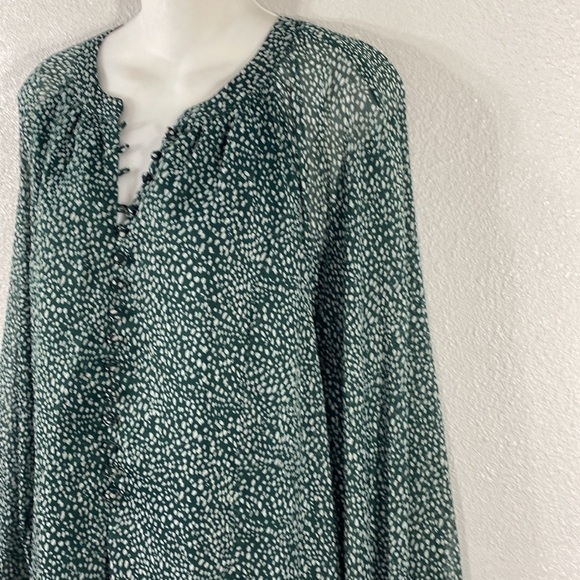 Joie Green Arctic Animal Spot Balloon Long Sleeve Dress XXL RR8 - Picture 9 of 13